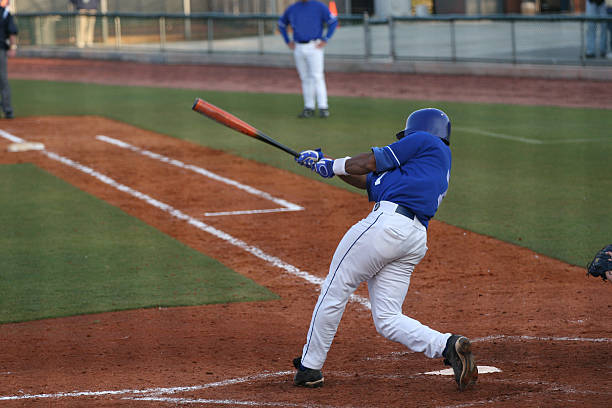 A hitter with a bat during the baseball game.